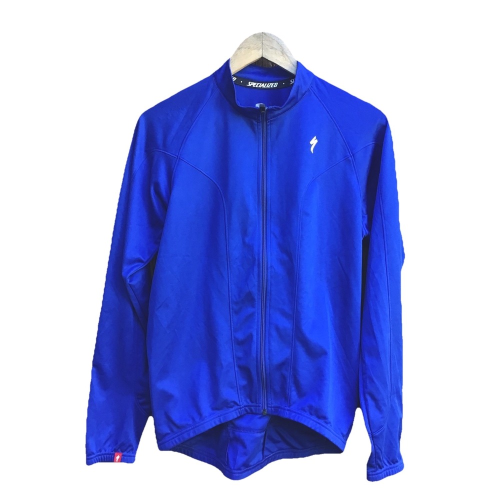 Specialized Men's Medium Blue Long Sleeve Full Zip Cycling Jersey Jacket